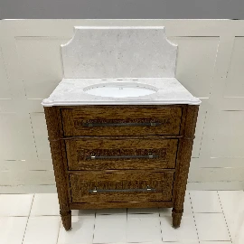 Albert Oak Bathroom Vanity Unit | Undercounter Basin