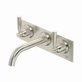 Perrin & Rowe - Langbourn Basin Tap Set on Plate - Pewter