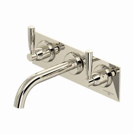 Perrin & Rowe - Langbourn Basin Tap Set on Plate - Nickel