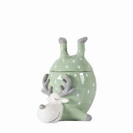 Reindeer Pot with Lid