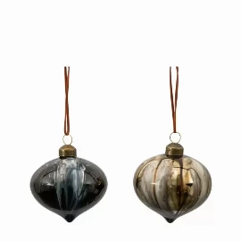 Snape Bauble Black/Gold Set of 6