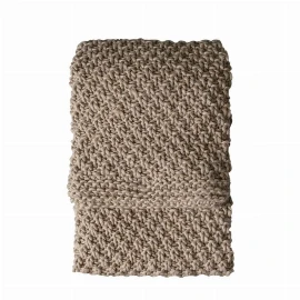 Alder Chunky Knitted Throw - Oatmeal