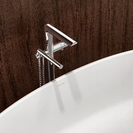 Riobel Parabola Freestanding Bath Shower Mixer | Chrome