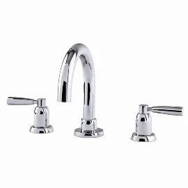 Perrin & Rowe | 3-Hole Tubular Basin Mixer Tap with Lever Handles