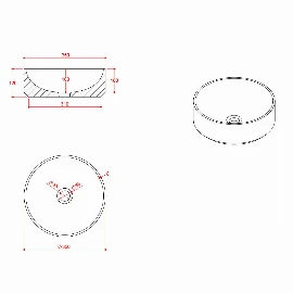 Sanctuary Venato White Round 350 Marble Basin