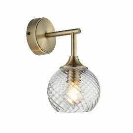 Alessia Antique Brass Wall Light