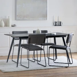 Asterin Dining Table - Rectangle - Black