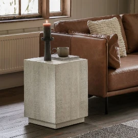 Hawkeye Side Table - Snowfallwash