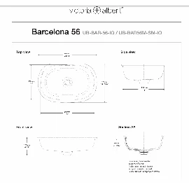 Victoria + Albert Barcelona 56 Under Counter Basin - Gloss