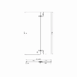 Chrome Square 900mm Pivot Bath Screen Including Fixed Panel