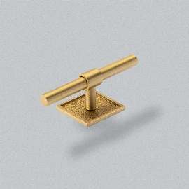 Brokk T-Bar Knob | Brushed Satin Brass