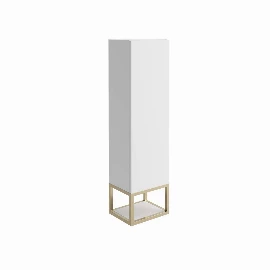 Brushed Brass Frame with White Shelf 30 25