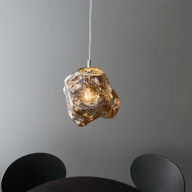 Stone Pendant Light - Chrome