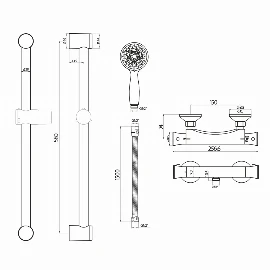 Round Brass Body Valve, Riser Kit and Fast Fix Brackets