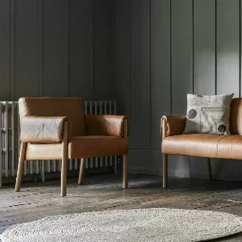 Avonvale Armchair Brown Leather