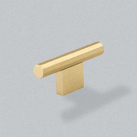 Dixton T-Bar Knob | Brushed Satin Brass