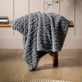 Textures Whirlwind Knit Grey 130x170cm