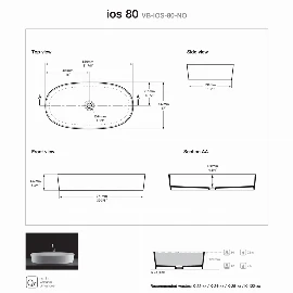 Victoria + Albert Ios 80 Countertop Basin - Gloss