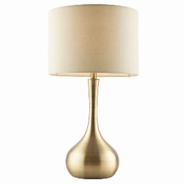 Lumiere Table Lamp - Brass - Taupe