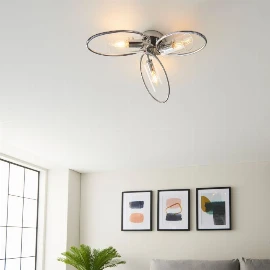 Zephyr Ceiling Light - Chrome