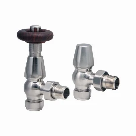 Designer Angled Valves Nickel (Pair)