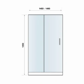 S6mm Sliding Shower Door 1500