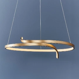 Rhys Pendant Light - Brushed Gold / Snowfall