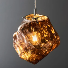 Stone Pendant Light - Copper