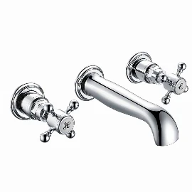 Heritage Traditional Wall Mounted Tap | Polished Chrome