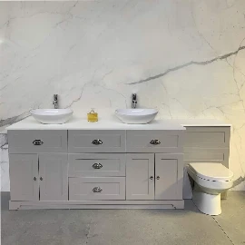 Louise Large Vanity Unit & Toilet Combination | Sit On Sink(s)