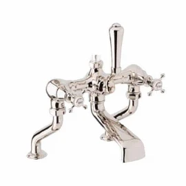 Perrin & Rowe | Deck Mounted Bath/Shower Mixer Tap with Cross Handles