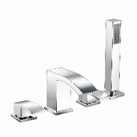 Vienna 4 Hole Deck Mounted Bath Shower Mixer with Diverter