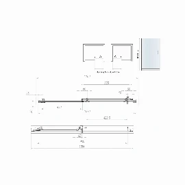 S6mm Sliding Shower Door 1100