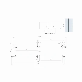 S6mm Sliding Shower Door 1400