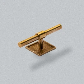 Brokk T-Bar Knob | Burnished Brass (Waxed)