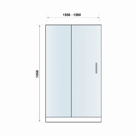 S6mm Sliding Shower Door 1600