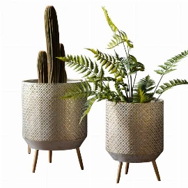 Emilia Metal Planter Set of 2