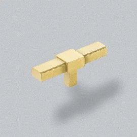 Bailgate T-Bar Knob | Brushed Satin Brass