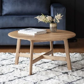 Iberia Round Coffee Table - Oak