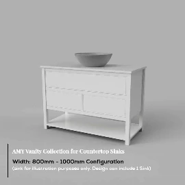 Amy Bathroom Vanity Unit | Sit On Basin