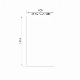 Black Grid Rectangle Edge 6mm Thick Bath Screen