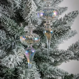 Ariya Bauble Drop Clear Lustre Set of 2
