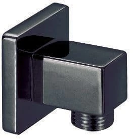 Square Shower Wall Outlet Elbow | Matt Black