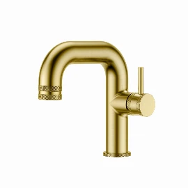 Knaresborough MONO Side Lever Basin Mixer Tap | Brushed Brass