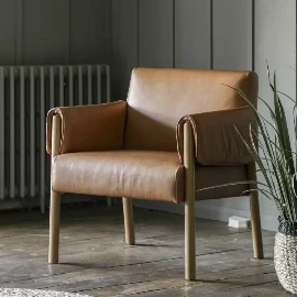 Avonvale Armchair Brown Leather