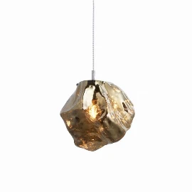 Stone Pendant Light - Bronze