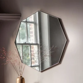 Arrow Octagon Mirror - Silver