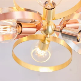 Circle 6 Ceiling Light Brushed Brass