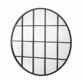 Luxtonvale Round Mirror Black