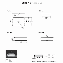 Victoria + Albert Edge 450mm Countertop Basin